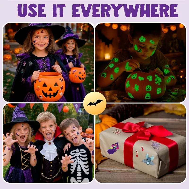 🎃Halloween Tattoo Mega Pack: Glowing Designs for Trick-or-Treat👻