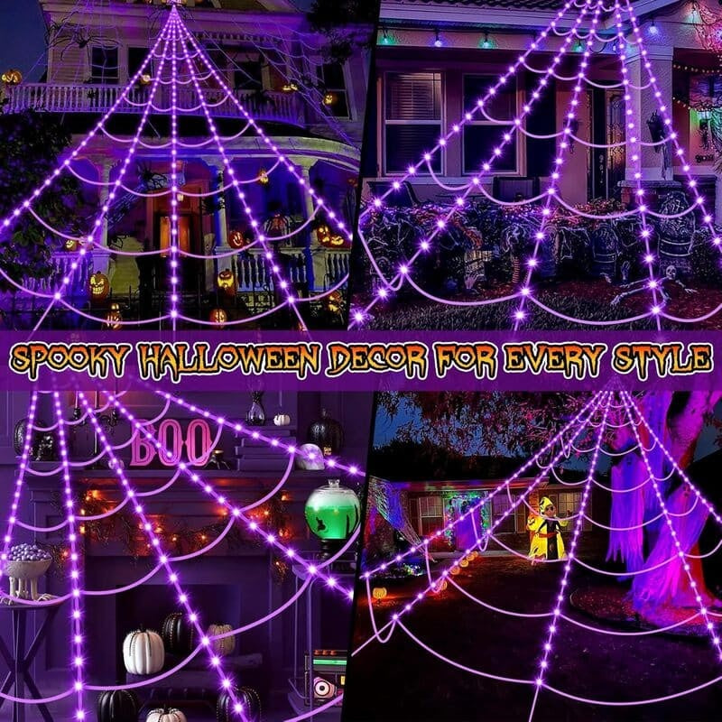 🎃Spooky Season Outdoor Spider Web Lights