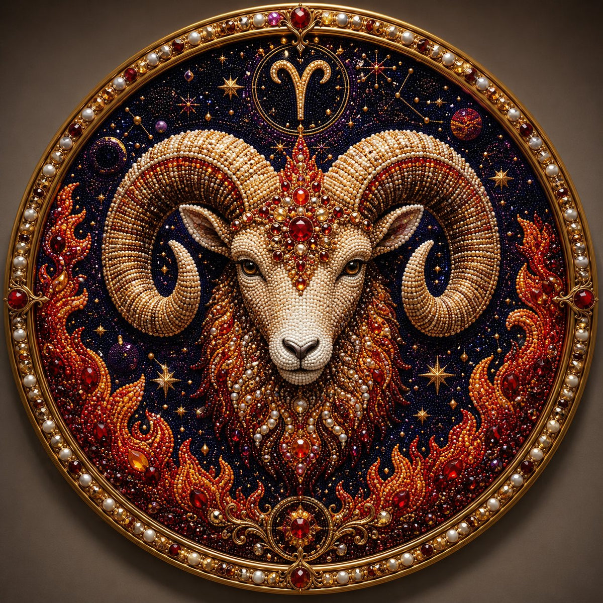 🔥 LAST DAY 49% OFF – ✨ Premium 3D Pearl 12 Zodiac Signs Art Kit ♈🌙💎