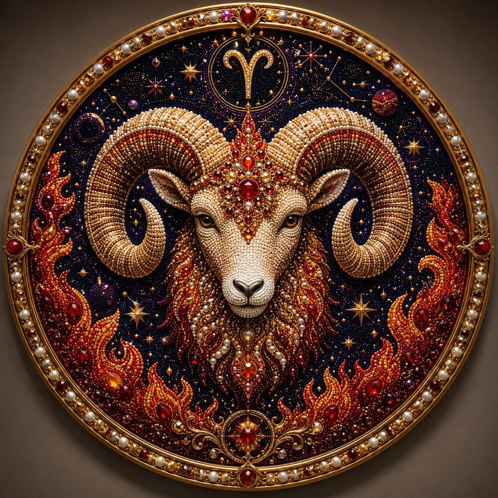 🔥 LAST DAY 49% OFF – ✨ Premium 3D Pearl 12 Zodiac Signs Art Kit ♈🌙💎