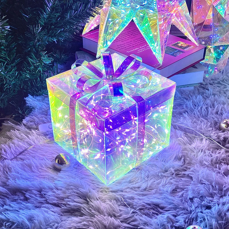 🎅 Early Christmas Sale 🎅✨3D Prismatic Iridescent Holographic Christmas Tree with LED Lights