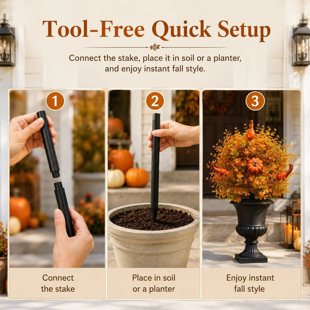 🔥Artificial Fall Pumpkin Tree Stakes