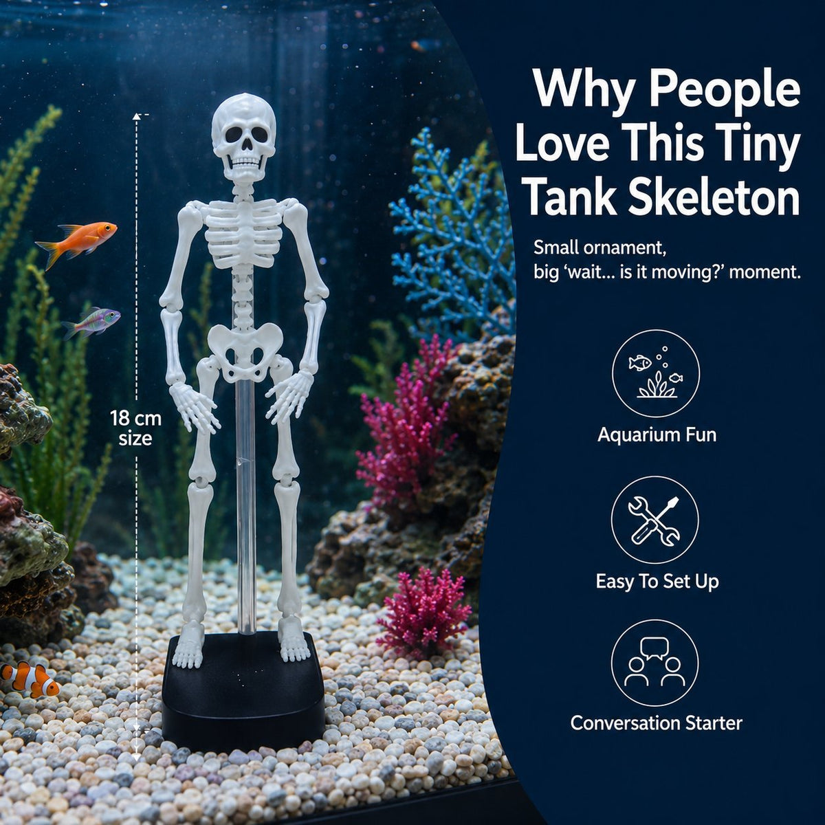 White Underwater Dancing Skeleton Bath Toy With Suction Base