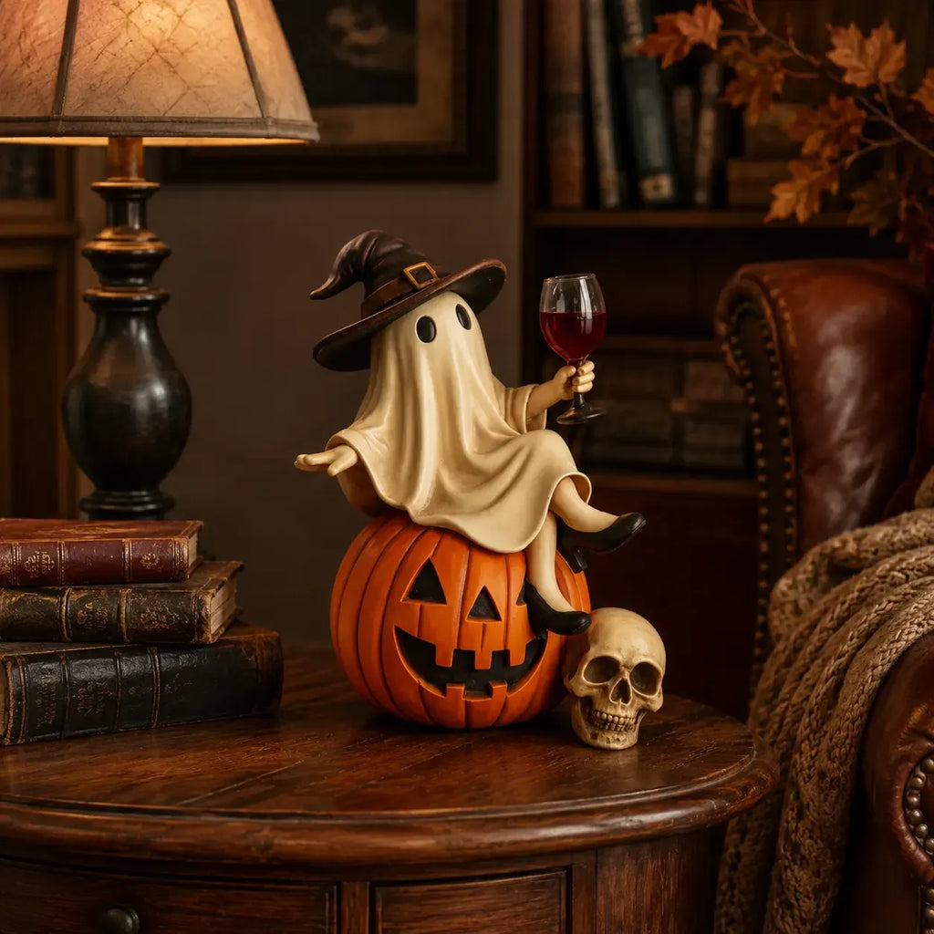 👻🍷Ghost Wine Night Halloween Decor