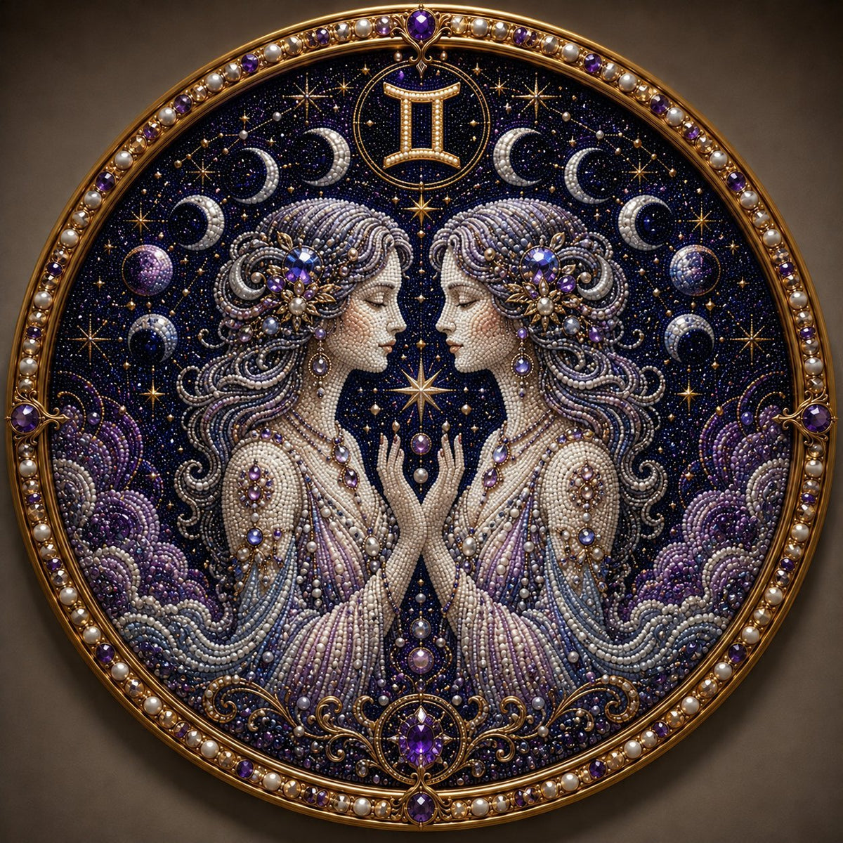🔥 LAST DAY 49% OFF – ✨ Premium 3D Pearl 12 Zodiac Signs Art Kit ♈🌙💎