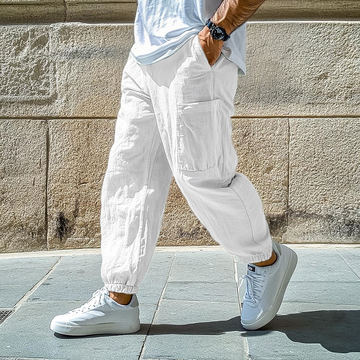 Men's Linen Pants Trousers Summer Pants