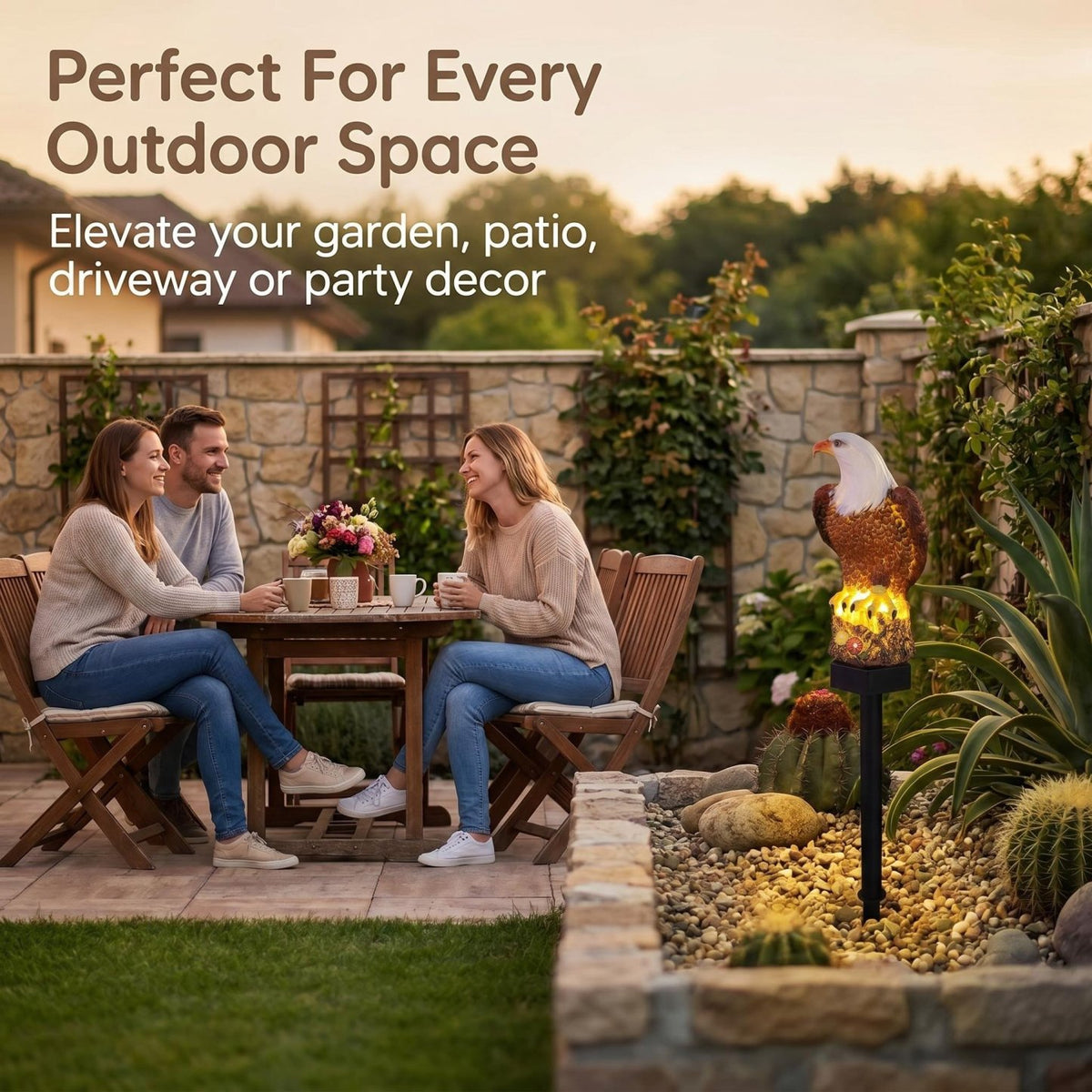 Solar Eagle Garden Light – Glowing Outdoor Yard Decor