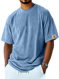Men's Retro Fashion Corduroy Simple Short-sleeved T-shirt