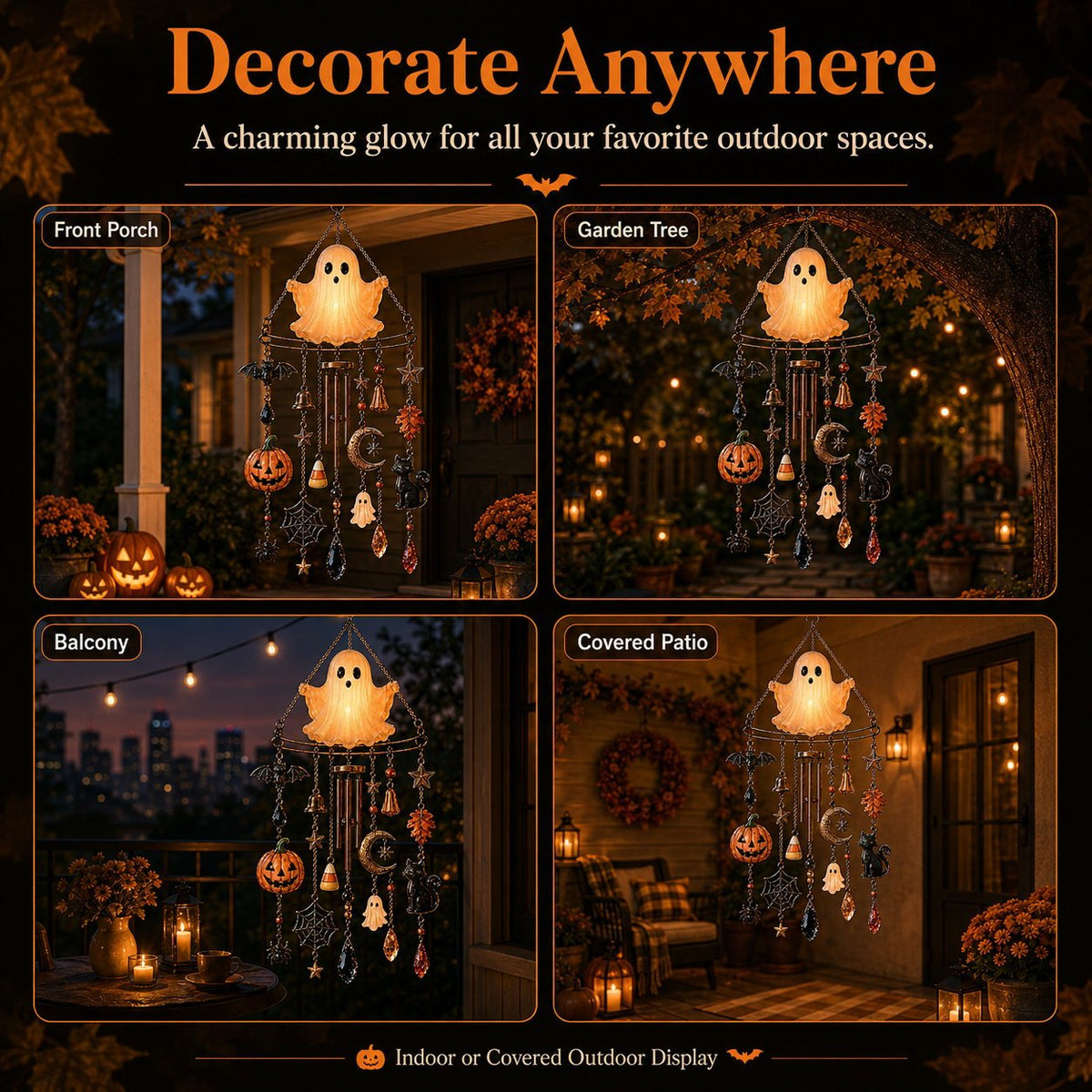 🔥LAST DAY 50% OFF - 👻Halloween Themed Haunted Glow Ghost Wind Chime