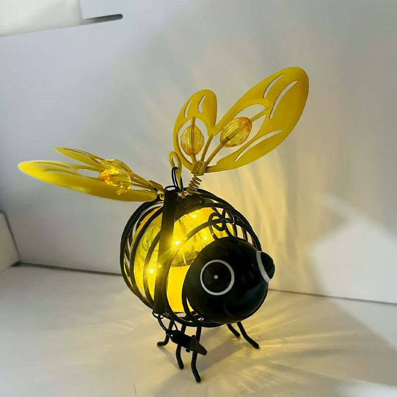 🐝Hanging Solar Bee Light – Warm Amber Glow, Flicker-Free