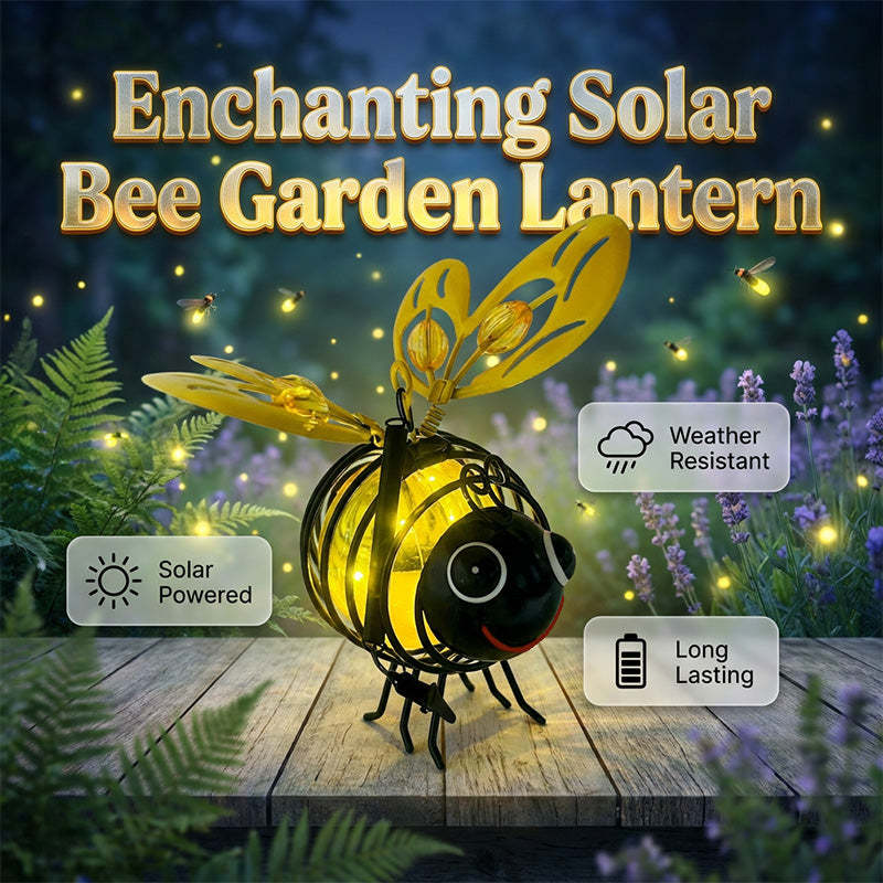 🐝Hanging Solar Bee Light – Warm Amber Glow, Flicker-Free